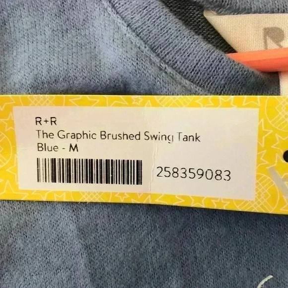R+R graphic brushed swing tank…blue size medium (8-10). - Picture 7 of 7